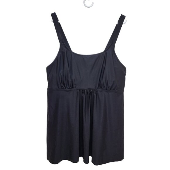 Holipick Womens Black Plus Size Swim Dress Adjustable Straps Size 20W - Picture 6 of 8